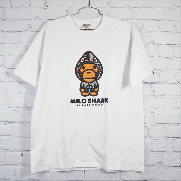 Bape Other - New in Packaging Bape Baby Milo College Shark Tee in White